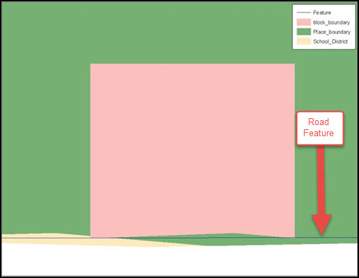 Example 3:  This example shows an overlay of four different feature classes.  