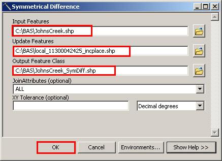 Example B-5: Finalizing the Symmetrical Difference Process.