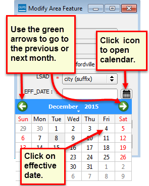 Eff_date calendar